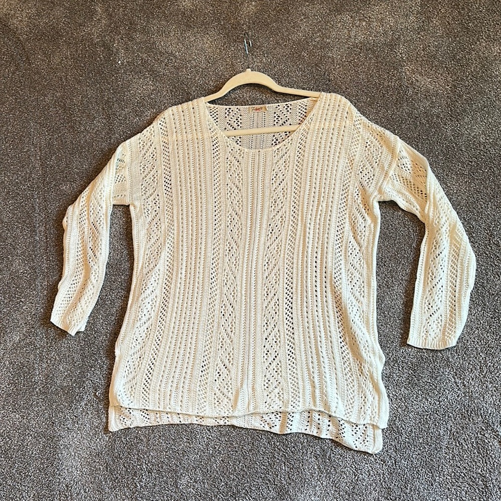 Faherty white summer sweater